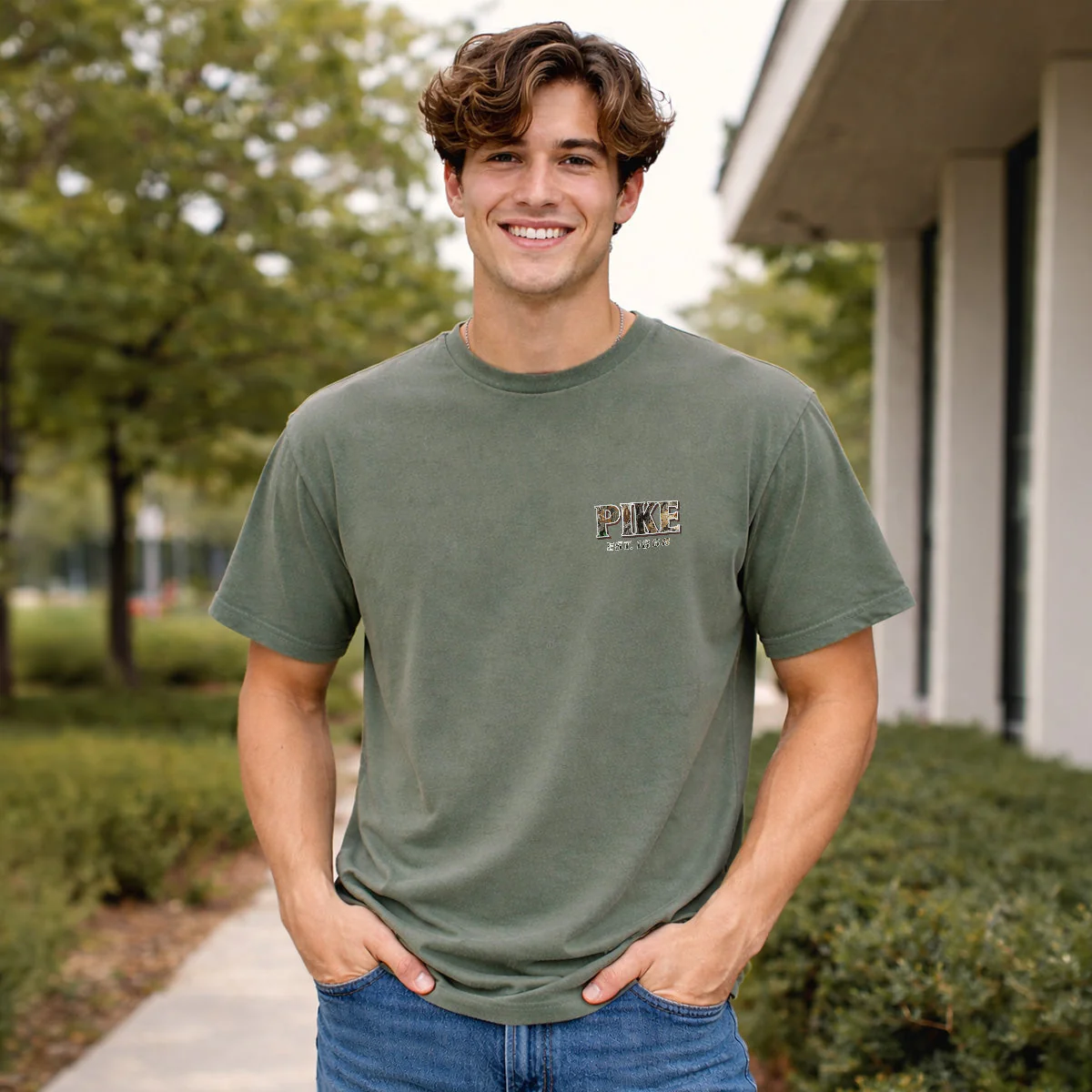 New! Pike Woodland Camo Tee - Image 3