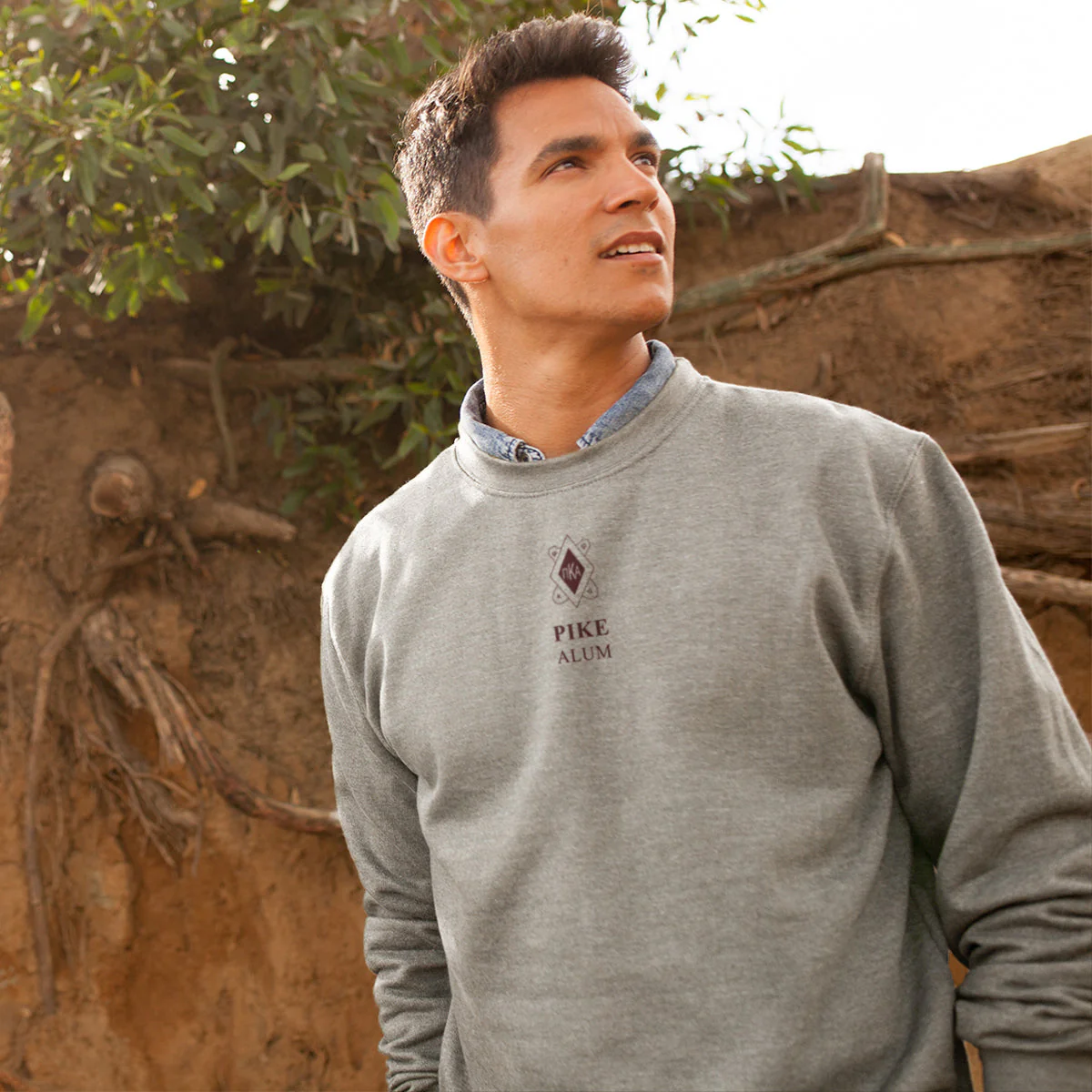 Pike Alumni Embroidered Symbol Crewneck - Image 2