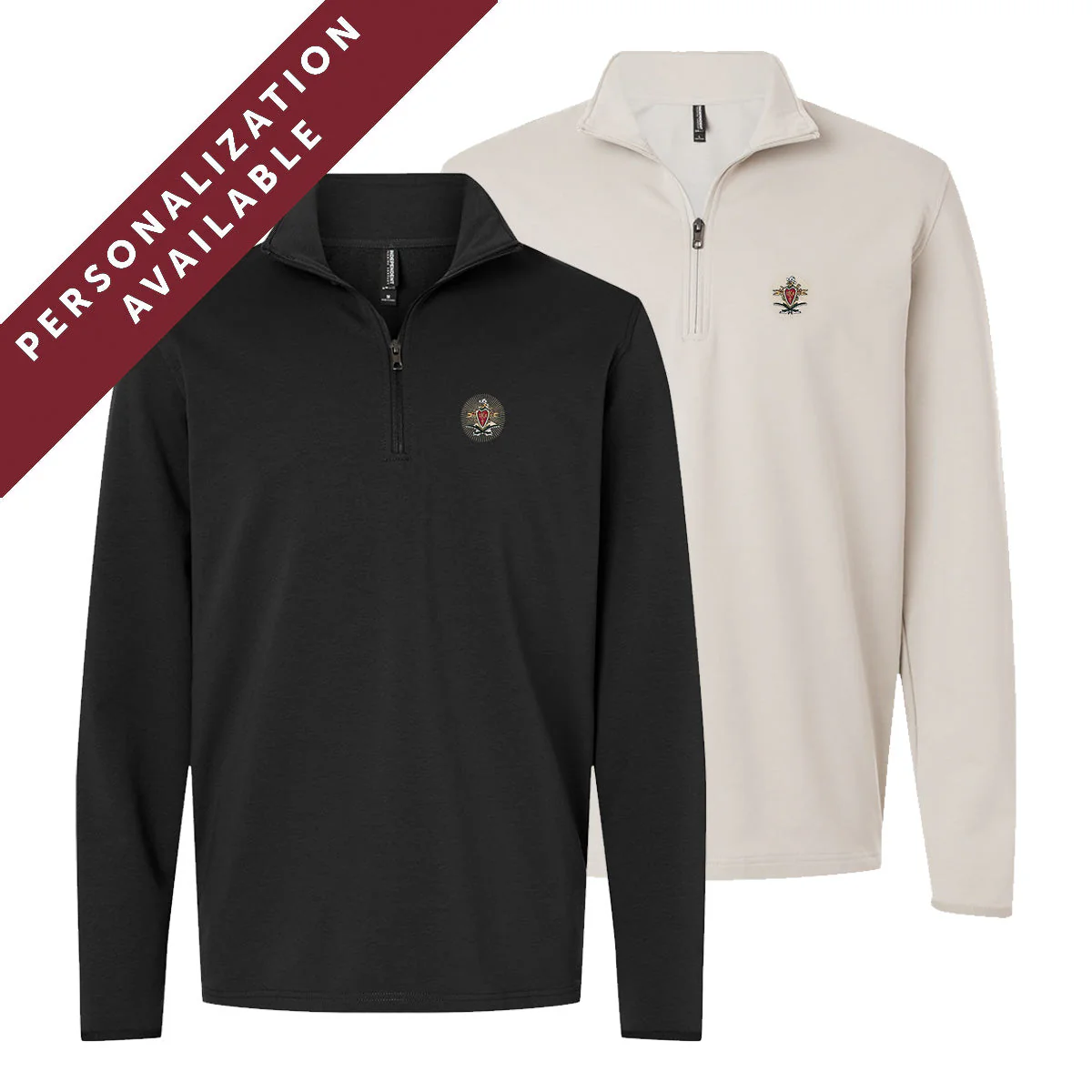Pike Embroidered Crest Quarter Zip
