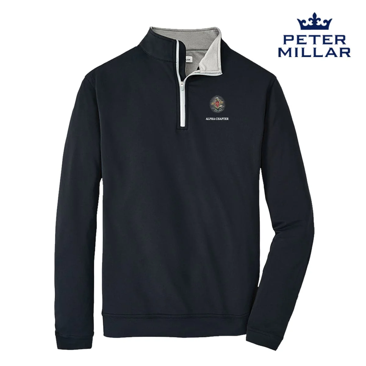Pike Personalized Peter Millar Perth Stretch Quarter Zip - Image 4