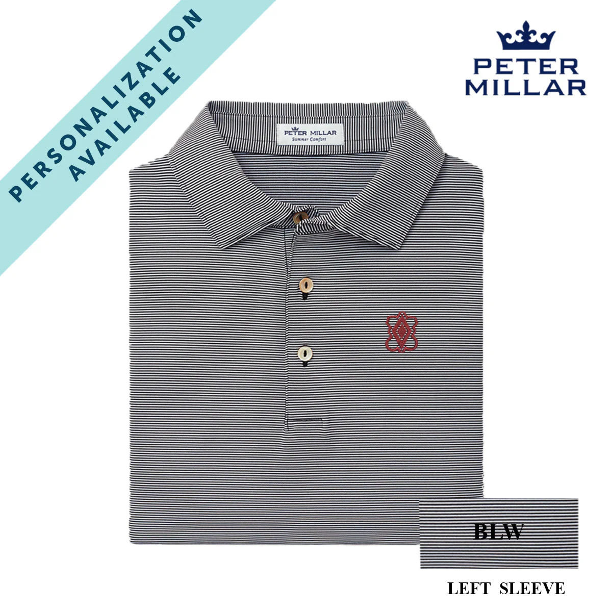 Pike Personalized Peter Millar Polo With Symbol - Image 4