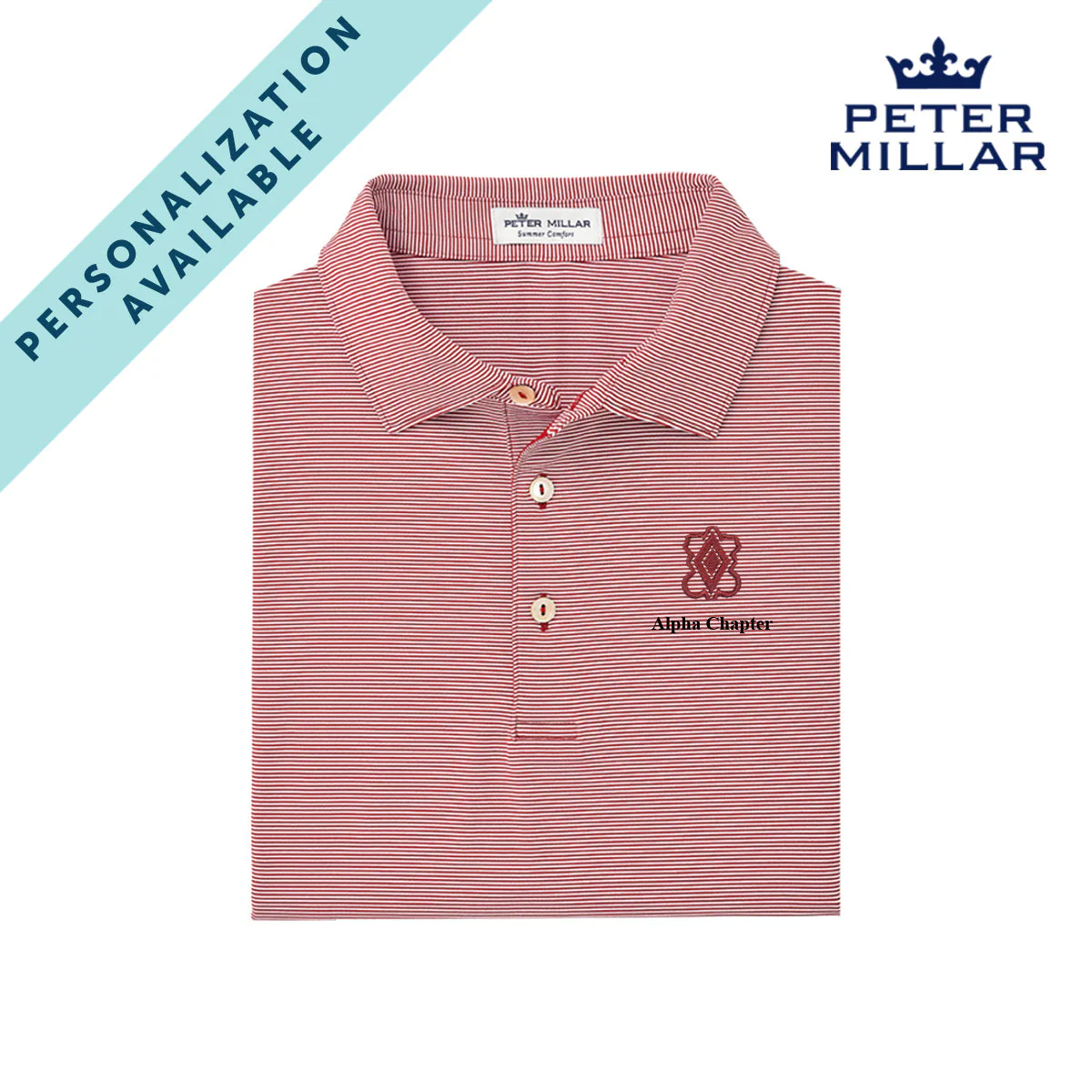 Pike Personalized Peter Millar Polo With Symbol - Image 5