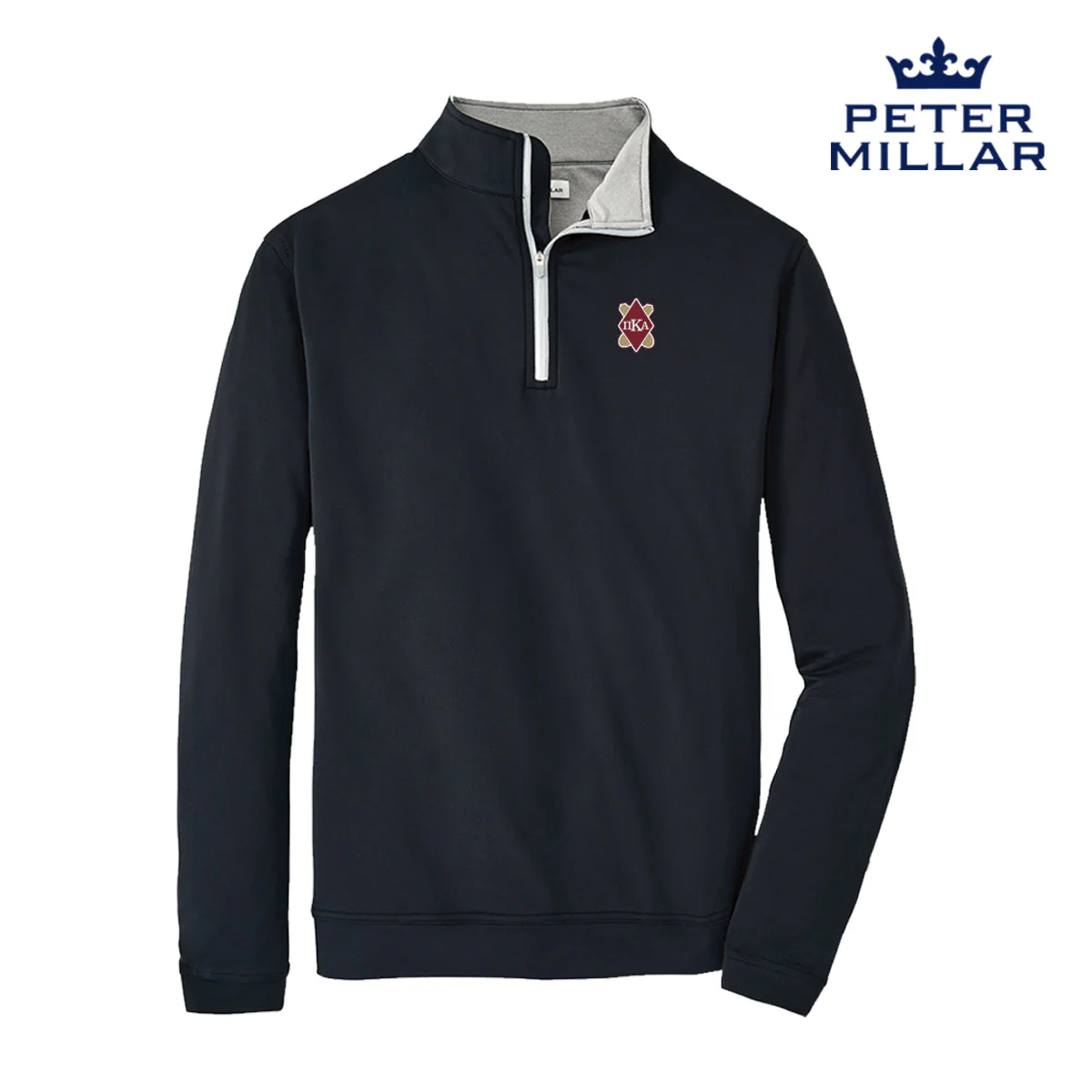Pike Peter Millar Perth Stretch Quarter Zip With Shield - Image 4